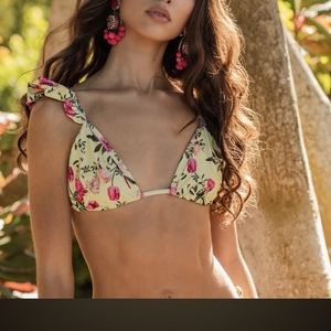 PATBO TULA RUFFLE STRING BIKINI TOP